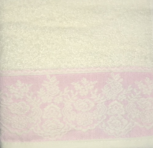 Махровое полотенце 50х90 GARDEN CREAM-PINK, кремовый/розовый