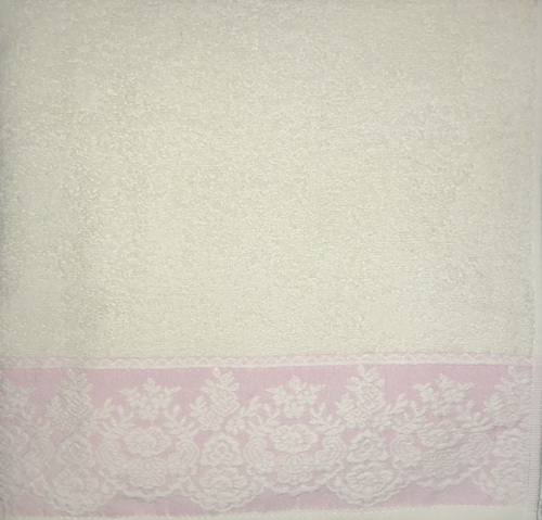 Махровое полотенце 70х140 GARDEN CREAM-PINK, кремовый/розовый