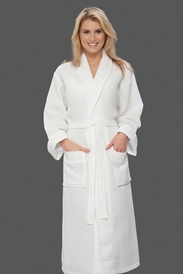 Банный халат SL с шалькой S (46) белый