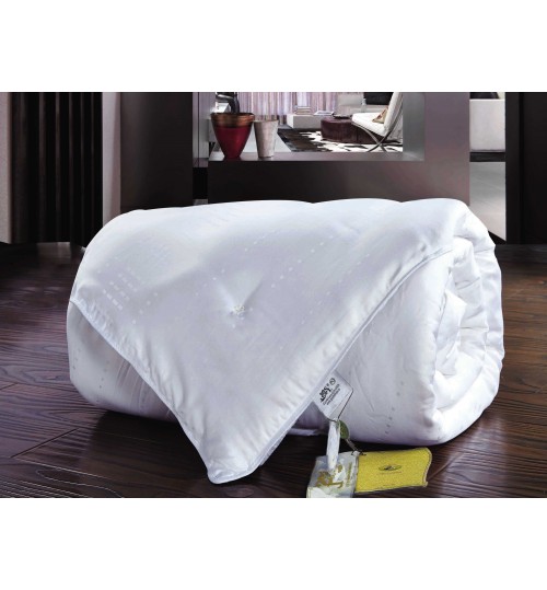 Всесезонное белое шелковое одеяло SL 172х205 см