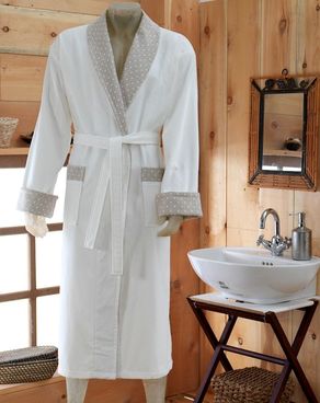 Банный халат SL с шалькой S (46) белый
