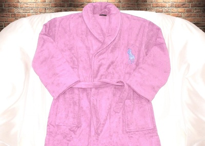 Махровый халат PoloClub Pink